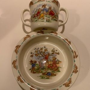 ROYAL DOULTON “BUNNYKINS” 2 PIECE BABY SET.